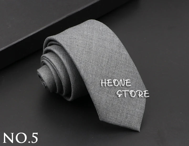 Mens Classic Cotton Ties High Quality Handmade Skinny 6CM Neck Tie Plaid Solid Color Striped Narrow Business Shirt Accessories