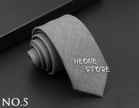 Mens Classic Cotton Ties High Quality Handmade Skinny 6CM Neck Tie Plaid Solid Color Striped Narrow Business Shirt Accessories