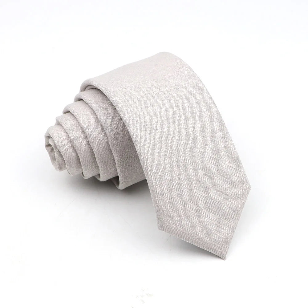 New Men's Solid Color Tie Skinny Casual Anti-wrinkle Necktie For Wedding Suit Neckties Pink Blue Grey Ties Cravat Gift Accessory