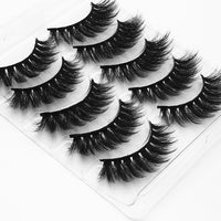 5 Pairs Faux Mink Eyelashes Fluffy Wispy Long Dramatic False Lashes Thick Volume Fake Eyelashes Natural Soft Extension Eyelash