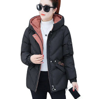 2022 New Winter Women Parkas Hooded Warm Thicken Coat Wadded Jacket Female Down Cotton-Padded Short Parka Gilrs jaqueta feminina