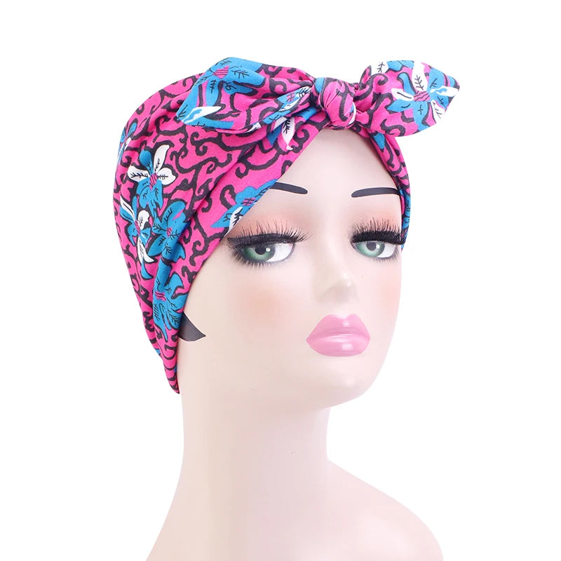 New Hair bands African Pattern Print Knotted Style Headband For Women Sport Yoga Salon Make Up Hair Wrap Fashion Accessories