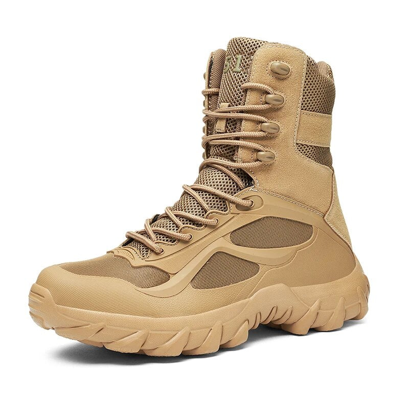 Outdoor Mens Military Boots Winter Hiking Work Casual Shoes Men Sneakers Non-slip Rubber Boots Tactical Desert Combat Snow Boots