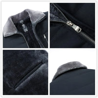 Men's Winter Parkas Fur Collar Windbreaker Cotton Padded Anorak Thick Warm Jackets Coats Male Casual Fleece Parkas Men Clothing