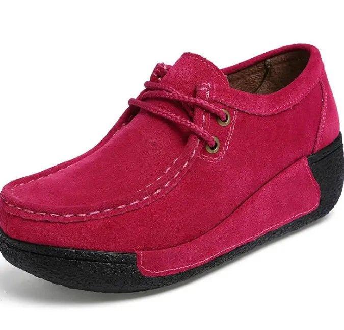 UP-0156D Fashion Tassel Design Ladies Winter Platform Shoes Sport slip on Wedge Shoes Women