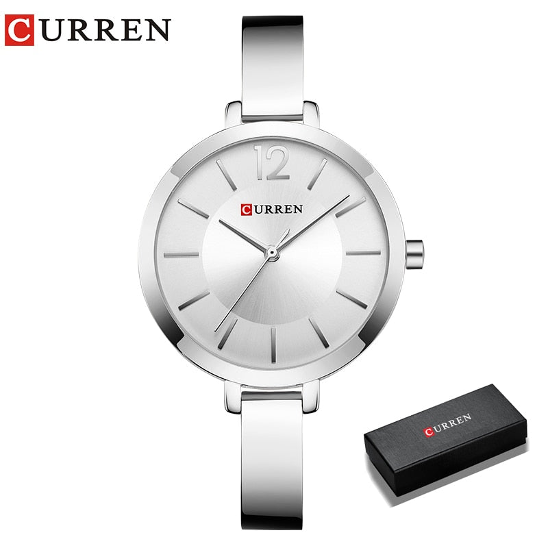 CURREN Fashion Dress Ladies Bracelet Watches Womens Quartz Stainless Steel Band Wristwatch Hot Gift Women&#39;s Watch Reloj Mujer