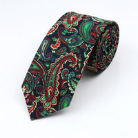 New Floral Elegant Tie For Men Women 100% Cotton Beautiful Flower Paisley Necktie Narrow Skinny Cravat Wedding Casual Corbatas