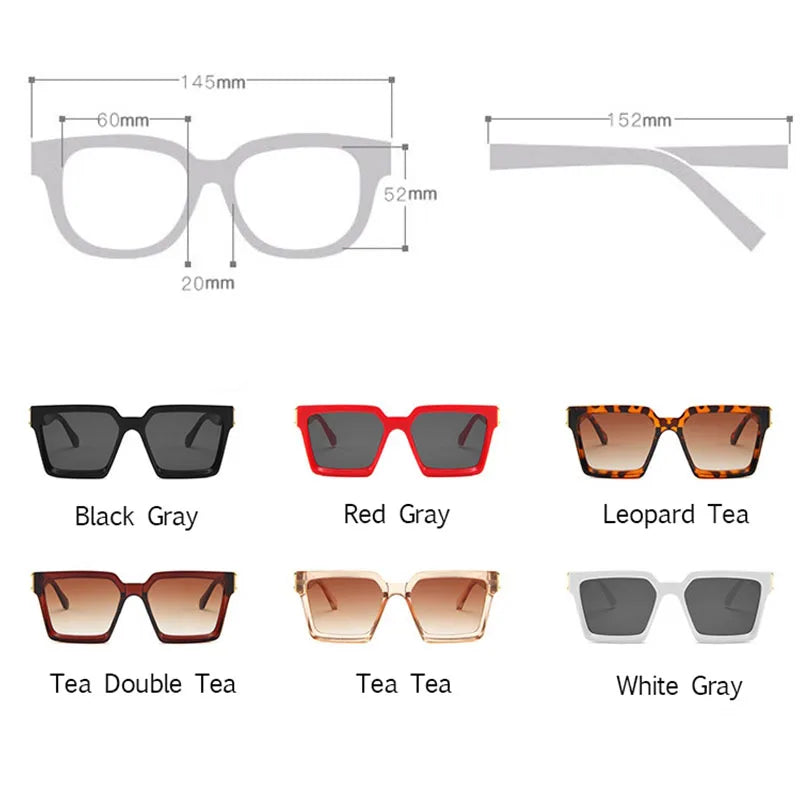 OVOYAN Square Vintage Sunglasses Men Luxury Brand Designer Men Eyeglasses Luxury Retro High Quality Female Oculos Women UV400