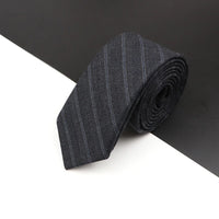 High Quality Classical Color Black Grey Skinny 100% Wool Tie Men Necktie For Business Meeting Fashion Shirt Dress Accessories
