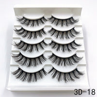 5 Pairs Faux Mink Eyelashes Fluffy Wispy Long Dramatic False Lashes Thick Volume Fake Eyelashes Natural Soft Extension Eyelash