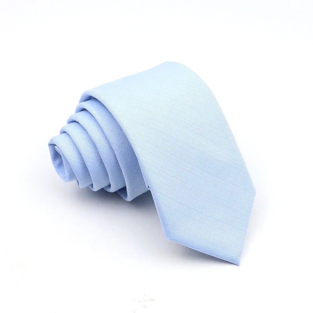 New Men's Solid Color Tie Skinny Casual Anti-wrinkle Necktie For Wedding Suit Neckties Pink Blue Grey Ties Cravat Gift Accessory