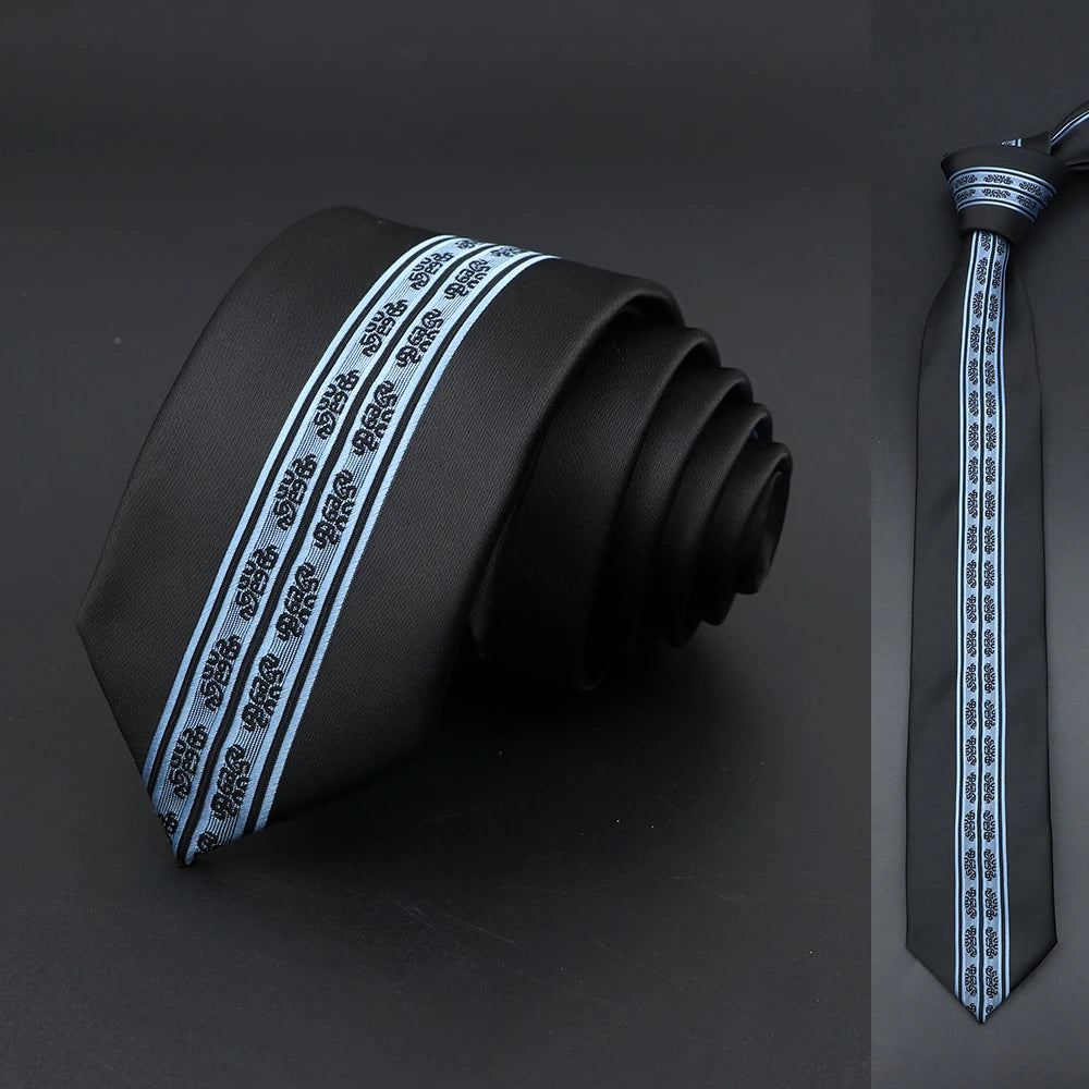 Skinny 6cm Ties For Men Wedding Dress Necktie Floral Paisley Patchwork Black Blue Tie Business Slim Shirt Accessory Gift Cravate