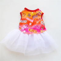 Princess Style Dog Dresses Pet Floral Skirt Cotton Suspender Pet Clothing Mesh Skirt Sweet Dog Clothes for Small Dogs Pet Items