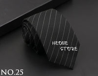 Mens Classic Cotton Ties High Quality Handmade Skinny 6CM Neck Tie Plaid Solid Color Striped Narrow Business Shirt Accessories