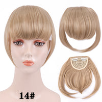 Leeons Short Synthetic Bangs Heat Resistant Hairpieces Hair Women Natural Short Fake Hair Bangs Hair Clips For Extensions Black