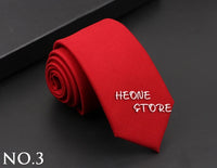 Mens Classic Cotton Ties High Quality Handmade Skinny 6CM Neck Tie Plaid Solid Color Striped Narrow Business Shirt Accessories