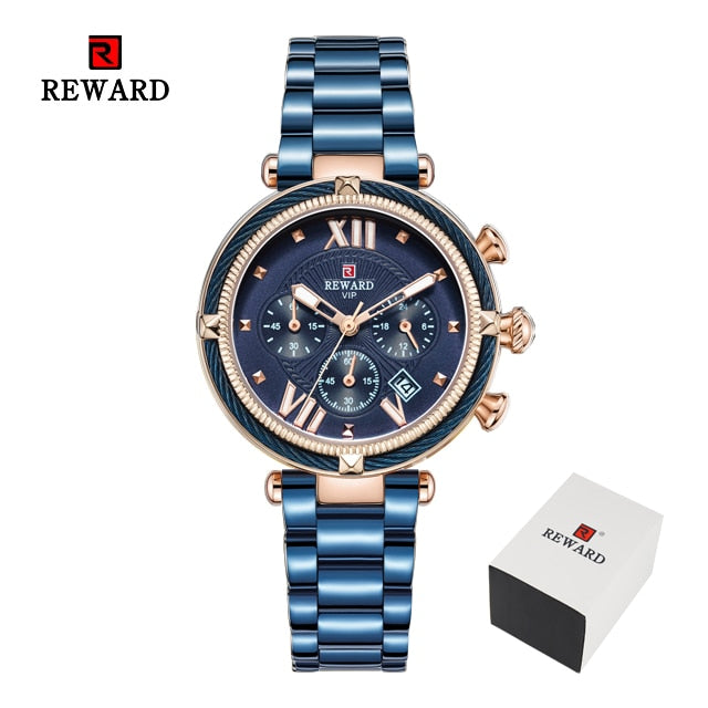 REWARD Luxury Fashion Women Watches Waterproof Casual Quartz Ladys Watch for Woman Dress Ladies Wristwatches Relogio Feminino