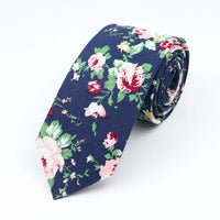 New Floral Elegant Tie For Men Women 100% Cotton Beautiful Flower Paisley Necktie Narrow Skinny Cravat Wedding Casual Corbatas