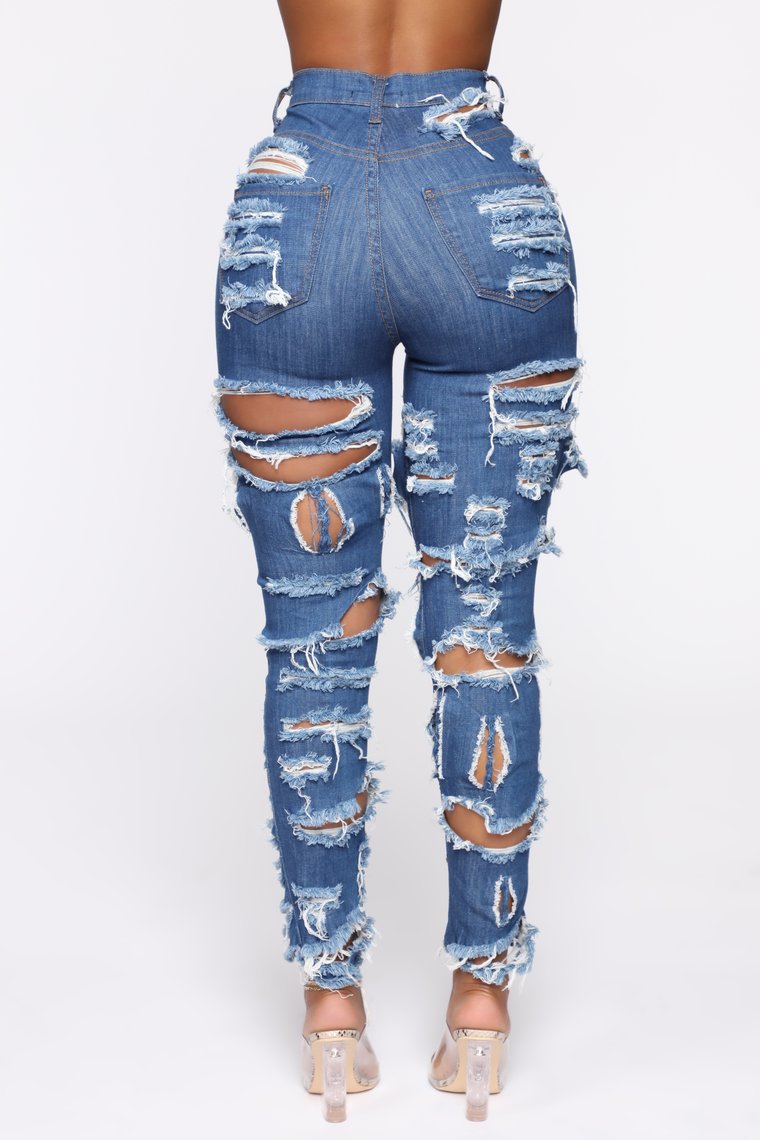 2020 Sexy New Fashion Woman Ripped Jeans High Waist Stretch Denim Pencil Pants