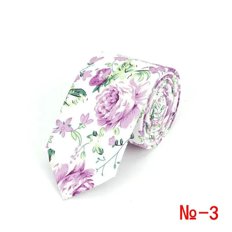 Brand New 100% Cotton Men's Paisley Print Neck Ties For Men Necktie Narrow Slim Skinny Cravate Narrow Flower Neckties Corbatas