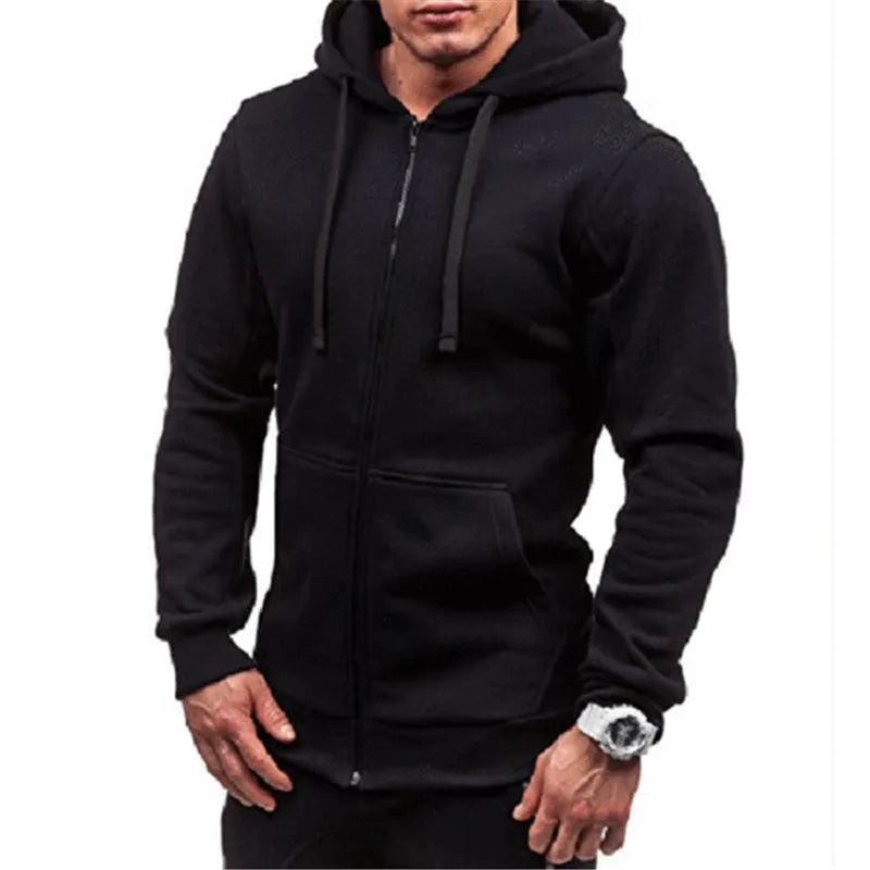 Harajuku 2020 Men Cotton Hoodies Casual Sweatshirt Half Dome Full Zip Hooded Sweatshirt Autumn Winter Hoodies Men Clothing