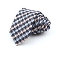 6cm Casual Ties For Men Skinny Tie Fashion Polyester Plaid Strip Necktie Business Slim Shirt Accessories Gift Cravate NO.31-61