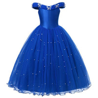 Disney Girls Cinderella Cosplay Costume Dress Kids Sleeveless Princess Party Dresses for Baby Girl Halloween Birthday Clothes