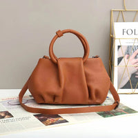 Arliwwi Real Leather Tote Handbags For Women Solid Colors High Quality Top Layer Cowhide Bags New Fashion Drop Shipping