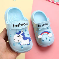 Unicorn Slippers for Boy Girl Rainbow Shoes 2019 Summer Toddler Animal Kids Outdoor Baby Slippers PVC Cartoon Kids Slippers