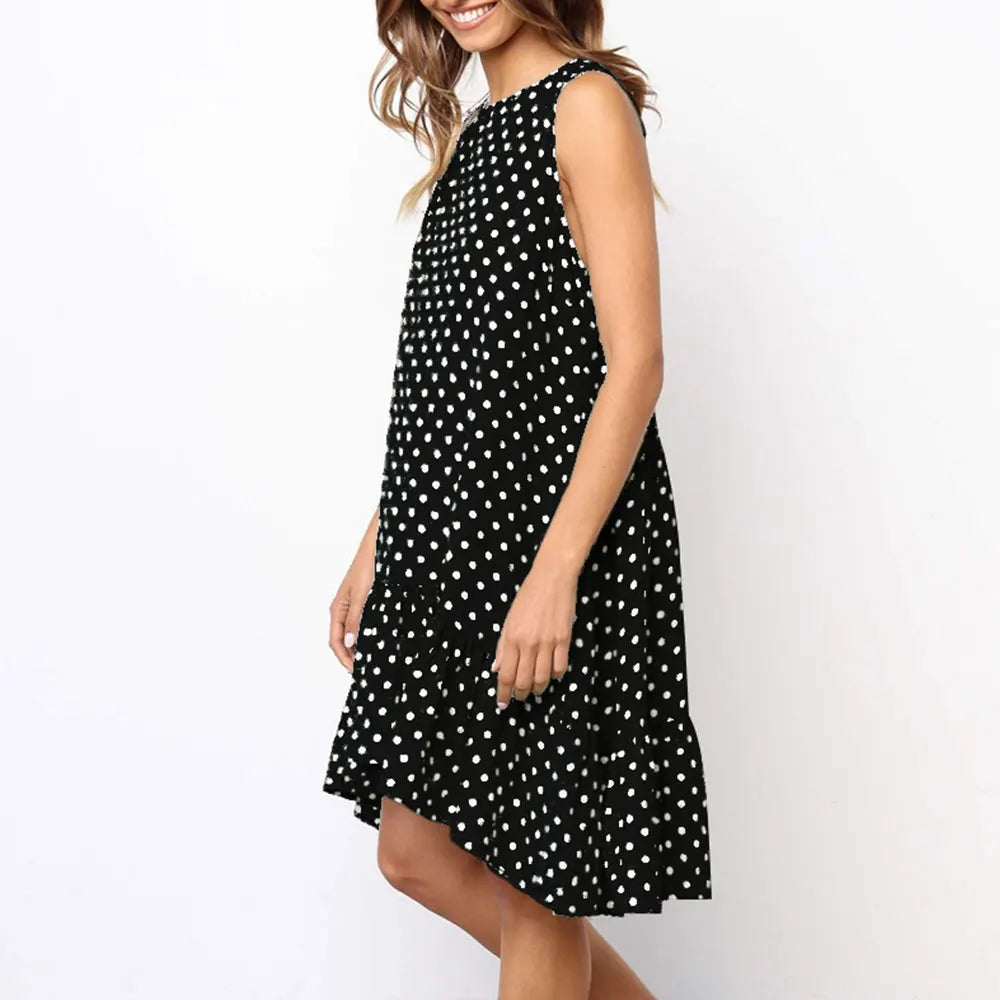 Jocoo Jolee Summer Chiffon Dress Women Polka Dot Ruffles Mini Dress Casual Beach Party Dress Street Short Sundress Vestidos