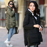 Parkas woman winter female coats 2019 new fashion zipper solid long women winter jacket pockets polyester women down jacket