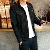 Hot 2023 Fashion Mens Denim Jackets Slim Fit Mens Jeans Jacket Cotton Outwear Coat Long Sleeve Hole Male Clothing Size M-4XL