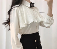 2020 new ruffles chiffon blouse fashion long sleeve women clothing chiffon shirt elegant female chiffon tops