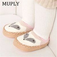 Baby shoes socks Children Infant Cartoon Socks Baby Gift Kids Indoor Floor Socks Leather Sole Non-Slip Thick Towel Socks