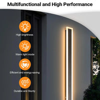 Modern Minimalist Dimmable  Outdoor Wall Lamp Waterproof Long Wall Lamp for Courtyard Garage Villa Indoor LED Lighting Fixtures