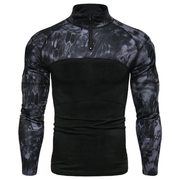 New mens Camouflage Tactical Military Clothing Combat Shirt Assault long sleeve Tight T shirt Army Costume