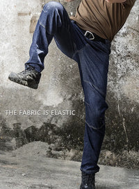 Men's  Jeans Pants Fall Military Straight Denim Tactical Long Trousers Stretch City Security Special Force Combat Pant Trousers