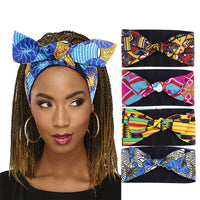 New Hair bands African Pattern Print Knotted Style Headband For Women Sport Yoga Salon Make Up Hair Wrap Fashion Accessories