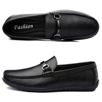 Loafers Men Casual Leather Shoes Slip On Spring Summer Black Brown Fashion Italian Trendy Luxury Designer Brand Loafer