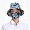 Cheap Price High Quality Summer Sunshade Printing Bucket Hat Face Mask Set Wholesale