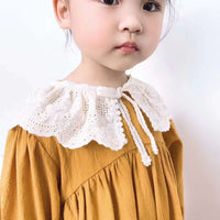 Lace Kids Bibs Shawl Cotton Collar Kids Neckwear for Girls All Match Hollow Out Children Girls Scarf Accessories 3-8Y