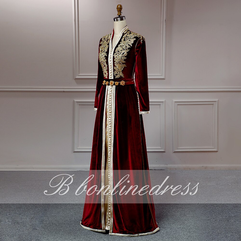 Bbonlinedress Dubai Evening Dresses Appliques Beaded Muslim Prom Dress Two pieces Arabic Caftan Formal Gowns vestido de festa