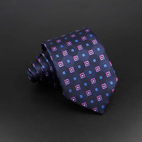 Fashion Polyester Necktie For Men Business Meeting Formal Striped Dot Floral 8cm Jacquard Tie Daily Wear Cravat Suit Accessories