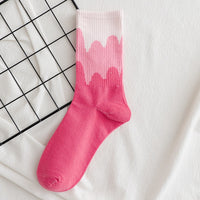 Ins Fashion Pinkycolor Women Socks Girls New Street Sports Warmer Thicken Spring Solid Colorful Middle Tube Soft free shipping