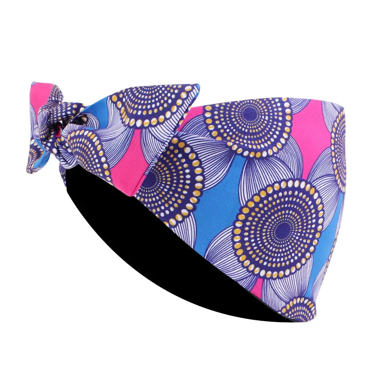 New Hair bands African Pattern Print Knotted Style Headband For Women Sport Yoga Salon Make Up Hair Wrap Fashion Accessories