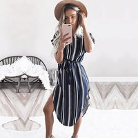 Hot Women Summer Dress White Boho Style Beach Geometric Elegant Party Short Sleeve Belt Dress vestidos de verano Plus Size Dress