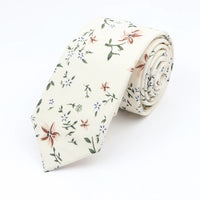 New Floral Elegant Tie For Men Women 100% Cotton Beautiful Flower Paisley Necktie Narrow Skinny Cravat Wedding Casual Corbatas