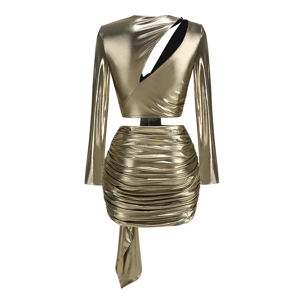 Women's Sexy Asymmetric Hollow Out Mini Dress Party Club Prom Party Dresses