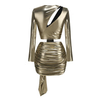 Women's Sexy Asymmetric Hollow Out Mini Dress Party Club Prom Party Dresses
