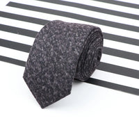 Men's  Business Diamond Check Tie Artificial Wool Cotton Dark Color Tie Striped Black Grey Necktie For Daily Accessory Paty Gift